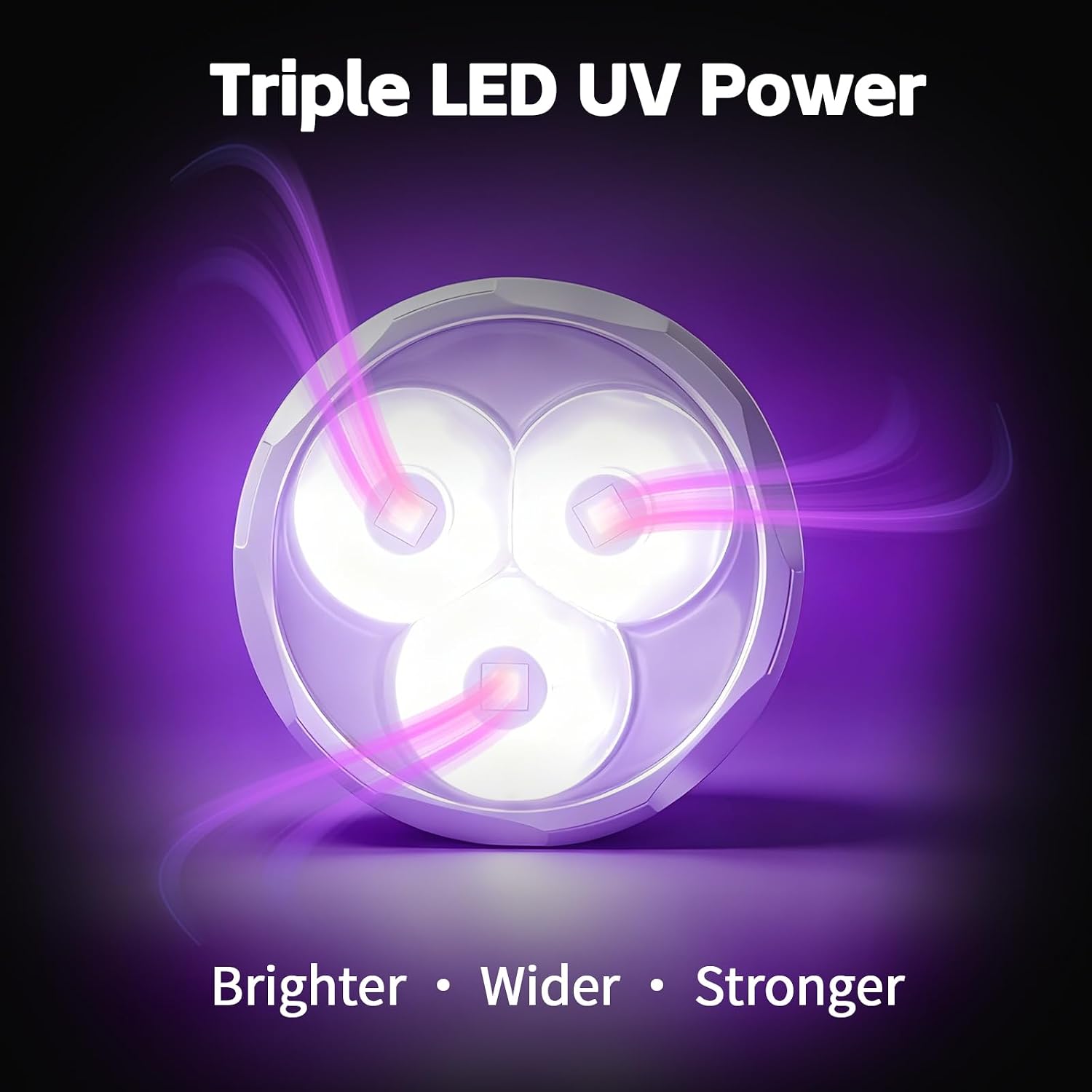395nm UV Flashlight, High-Power Triple LEDs Long-Lasting Black Light for Pet Urine Detection, Resin Curing & Scorpion Finding