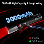 Rechargeable Red Light Flashlight, Long Range 984 FT Super Bright Light for Coyote Hunting, Astronomy and Night Observation ProC80-R (Red)