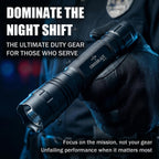 Tactical Flashlight with Silent Magnetic Holster, 1000 Lumens Rechargeable LED Light, USB-C Fast Charging, IP65 Waterproof for Police Duty Belt, Security Patrol & Emergency, CB-T10