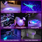395nm UV Flashlight, High-Power Triple LEDs Long-Lasting Black Light for Pet Urine Detection, Resin Curing & Scorpion Finding
